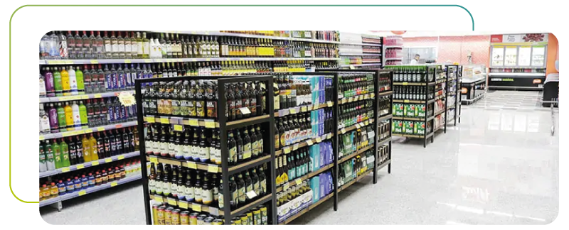 Estanterías de bebidas de Supermercados Rossi Estanterías de bebidas de Supermercados Rossi
